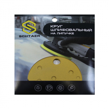 Schtaer 255Abrasive paper, Ø150 мм, Р60, 15 отверстий (набор 5 шт.)