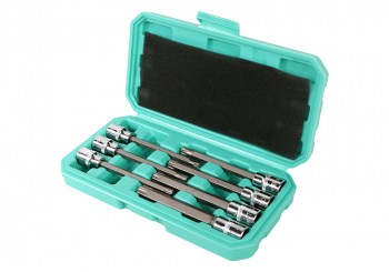 Набор головок TORX 3/8&ampquot, 110мм, T25-60, 7шт, пластиковый кейс, СrV Sturm!